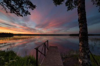 Картинка природа восходы закаты зорька вечер