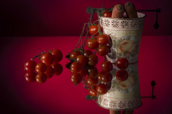 Картинка еда овощи ваза морковка томаты