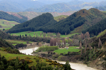 Картинка природа реки озера пейзаж река деревья горы