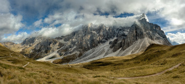 Картинка природа горы облака долина гора