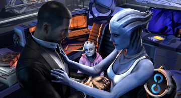 Картинка видео+игры mass+effect liara shepard cabin mass effect fan art t'soni asari