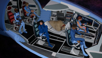 обоя 3д графика, фантазия , fantasy, вселенная, полет, космический, корабль