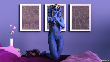 Картинка 3д+графика существа+ creatures халк взгляд фон кровать