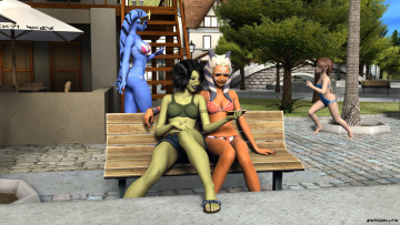 Картинка 3д+графика существа+ creatures взгляд халки фон