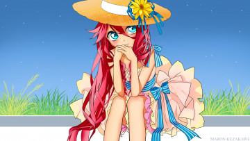 Картинка аниме vocaloid dress ia kuzakawe eyes maron long blue hair red