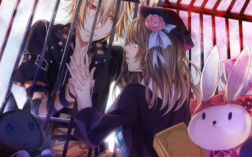 Картинка аниме amnesia игрушки клетка hanamura mai toma ueda ryou art берет