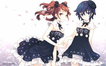Картинка аниме unknown +другое оборки девочки пелеринки подруги платья