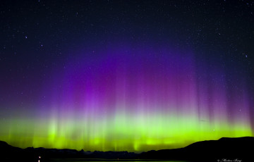 Картинка природа северное+сияние северное сияние ночь цвет