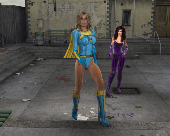 Обои картинки фото 3д графика, люди , people, взгляд, фон, девушки