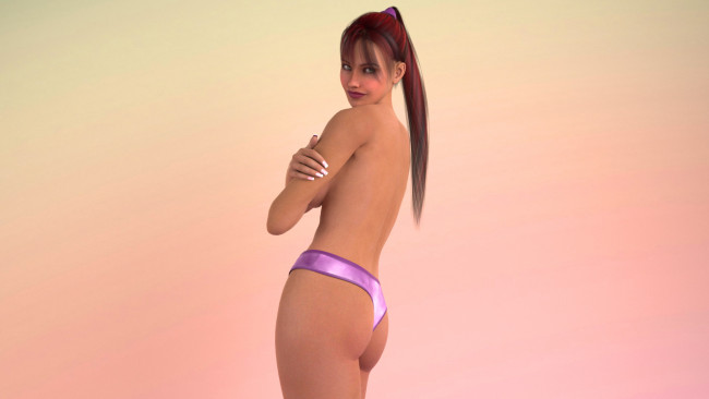 Обои картинки фото 3д графика, люди , people, девушка, фон, взгляд