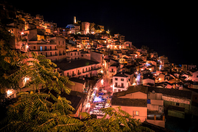 Обои картинки фото города, - огни ночного города, ночь, огни, поселок