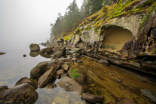 Обои картинки фото природа, побережье, грот, скалы