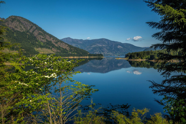 Обои картинки фото природа, реки, озера, река, горы, лес