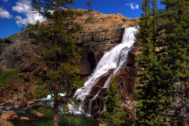 Обои картинки фото природа, водопады, водопад, обрыв