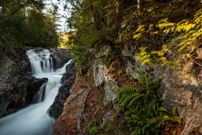 Обои картинки фото природа, водопады, водопад, река, лес