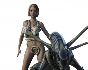 Картинка 3д+графика фантазия+ fantasy девушка взгляд фон