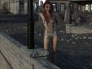 Картинка 3д+графика люди+ people девушка взгляд фон