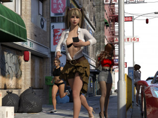 Картинка 3д+графика люди+ people фон взгляд девушка