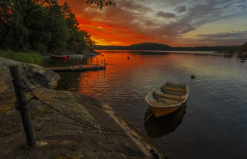 Картинка корабли лодки +шлюпки лес река