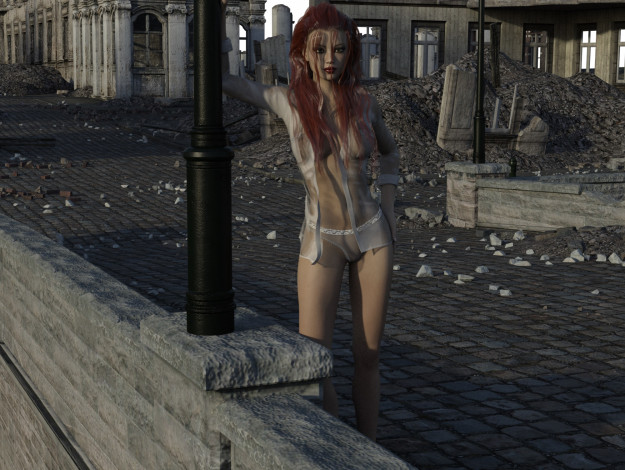 Обои картинки фото 3д графика, люди , people, девушка, взгляд, фон