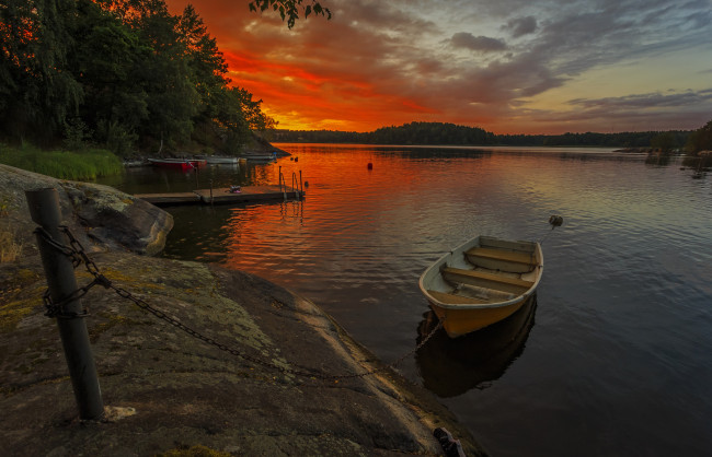 Обои картинки фото корабли, лодки,  шлюпки, лес, река