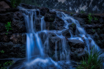 Картинка природа водопады камни поток