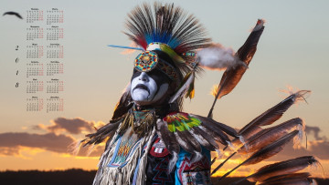 Картинка календари люди раскраска перья индеец человек