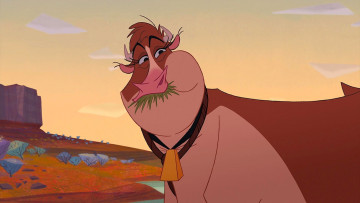 Картинка мультфильмы home+on+the+range корова