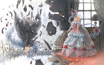 обоя аниме, utau, девушка