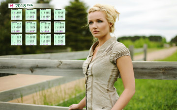 Картинка календари девушки блондинка макияж забор