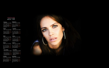 Картинка календари девушки черный фон взгляд серьги