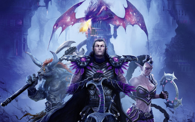 Обои картинки фото фэнтези, существа, оружие, фон, взгляд, мужчина
