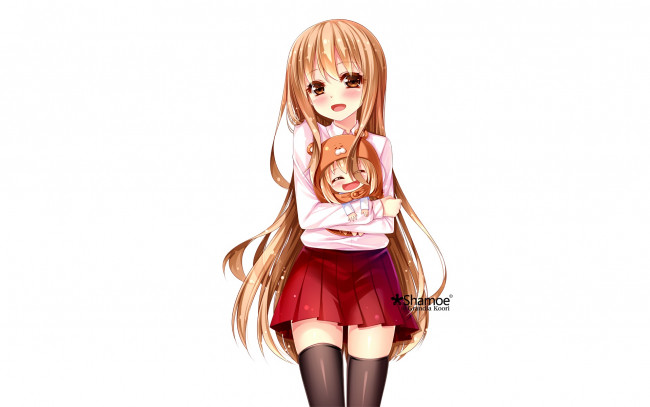 Обои картинки фото himouto umaru-chan, аниме, девушка, взгляд, фон