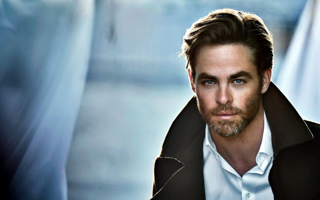 Обои картинки фото мужчины, chris pine, бородка