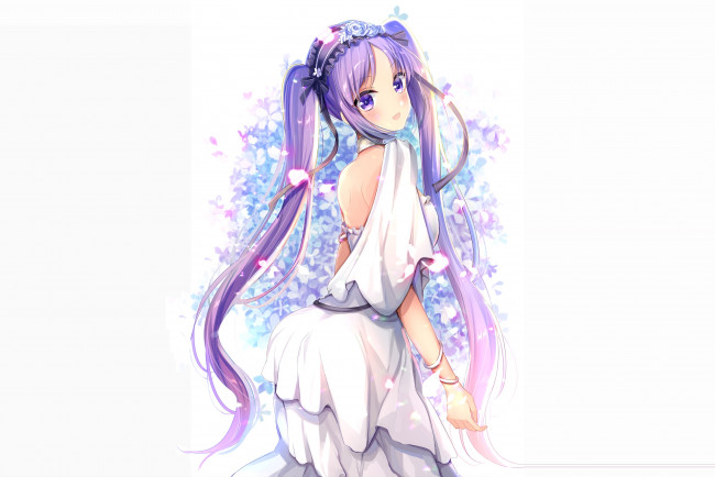 Обои картинки фото аниме, fate, stay night, взгляд, фон, девушки