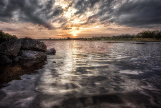 Обои картинки фото природа, восходы, закаты, простор