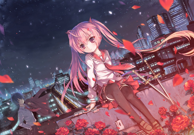 Обои картинки фото аниме, hidan no aria, девочка