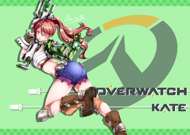 Обои картинки фото видео игры, overwatch, девушка