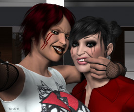 Картинка 3д+графика фантазия+ fantasy девушки взгляд фон