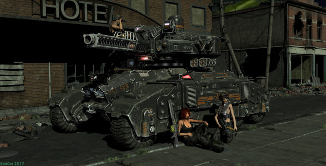 Обои картинки фото 3д графика, фантазия , fantasy, девушки, фон, взгляд