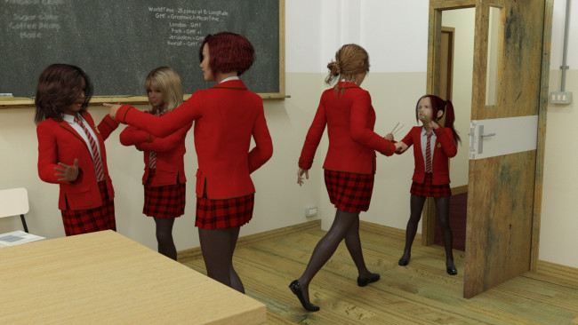 Обои картинки фото 3д графика, люди , people, фон, взгляд, девушки