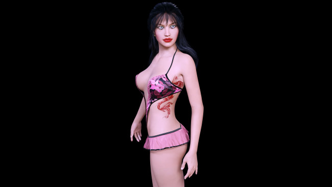 Обои картинки фото 3д графика, люди , people, фон, взгляд, девушка