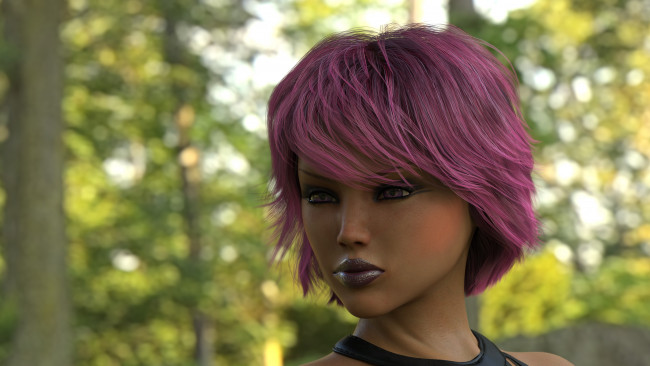 Обои картинки фото 3д графика, портрет , portraits, фон, взгляд, девушка