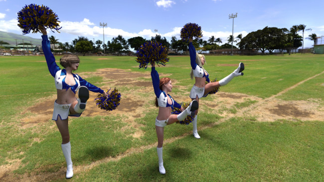 Обои картинки фото 3д графика, спорт , sport, взгляд, девушки, фон