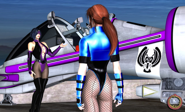 Обои картинки фото 3д графика, люди , people, фон, взгляд, девушки