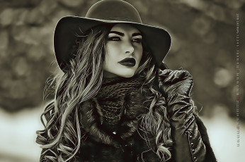 Картинка календари компьютерный+дизайн 2019 calendar модель женщина девушка перчатки шляпа