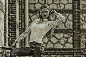 Картинка календари компьютерный+дизайн девушка здание 2019 calendar модель женщина