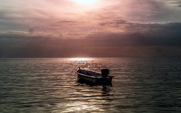 Картинка корабли моторные+лодки вода одиночество простор лодка