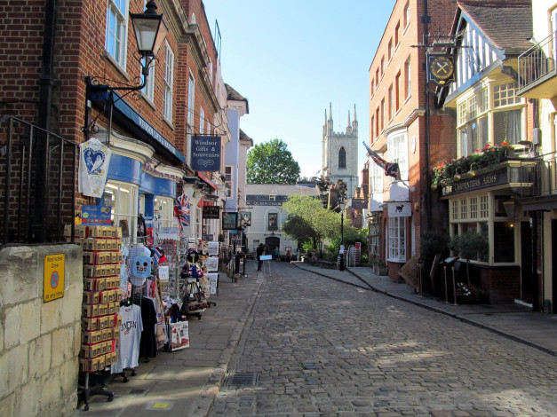 Обои картинки фото города, - улицы,  площади,  набережные, uk, berkshire, windsor, church, street