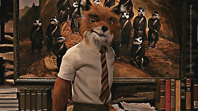 Обои картинки фото календари, кино,  мультфильмы, лис, книга, картина, галстук, рубашка, calendar, 2019